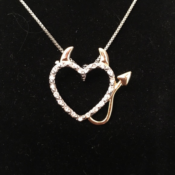 Boutique Jewelry - Silver Gold Good & Evil Necklace Boutique Jewelry - Silver Gold Good & Evil Necklace